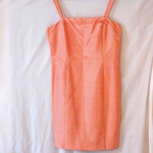 LOFT, Silk Midi Dress, Checkered, Sz 12, NWOT